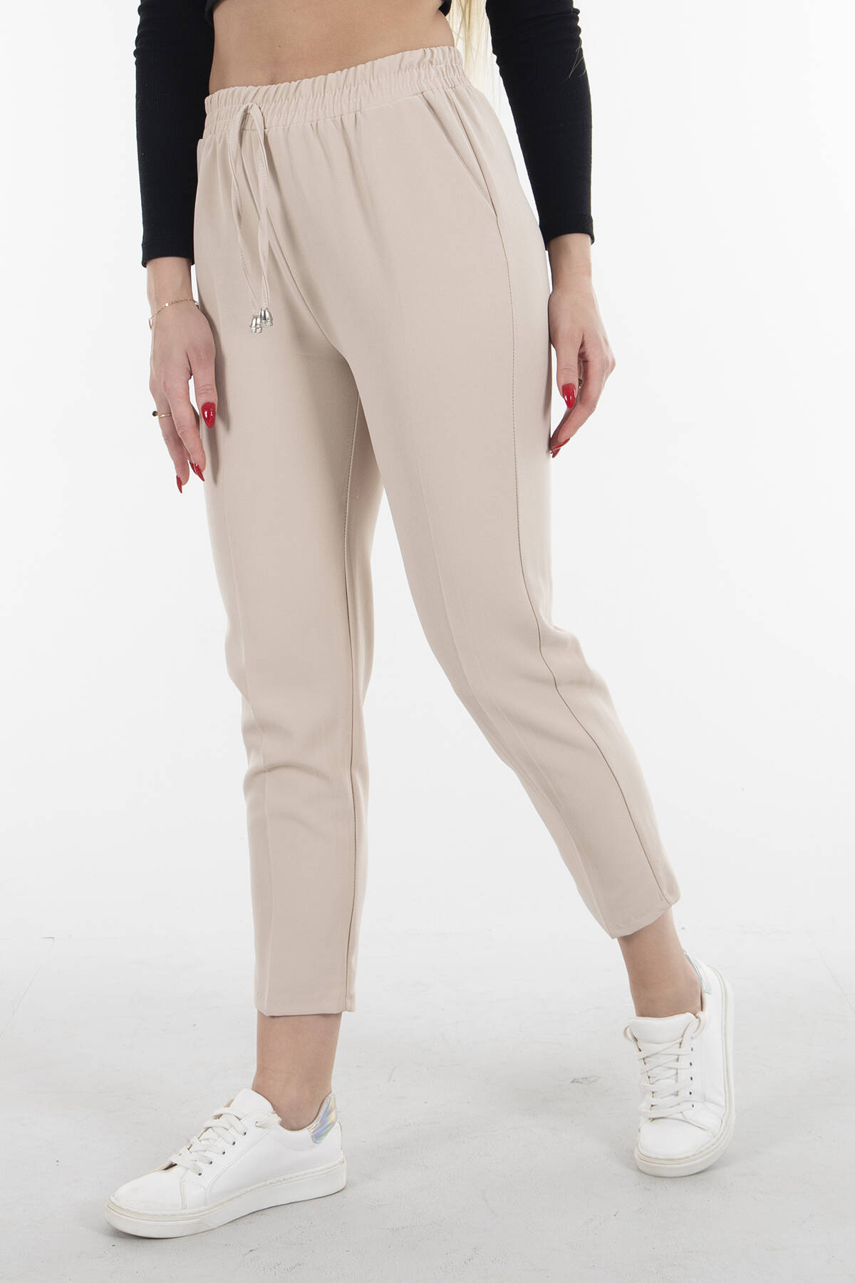 Taş Yüksek Bel Lastikli Pantolon 3101101.50 - Ardanewline (1)