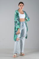 Yeşil Desenli Krep Kimono 0107129.07 - 3