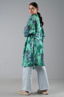 Yeşil Desenli Krep Kimono 0107129.07 - 5