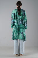 Yeşil Desenli Krep Kimono 0107129.07 - video