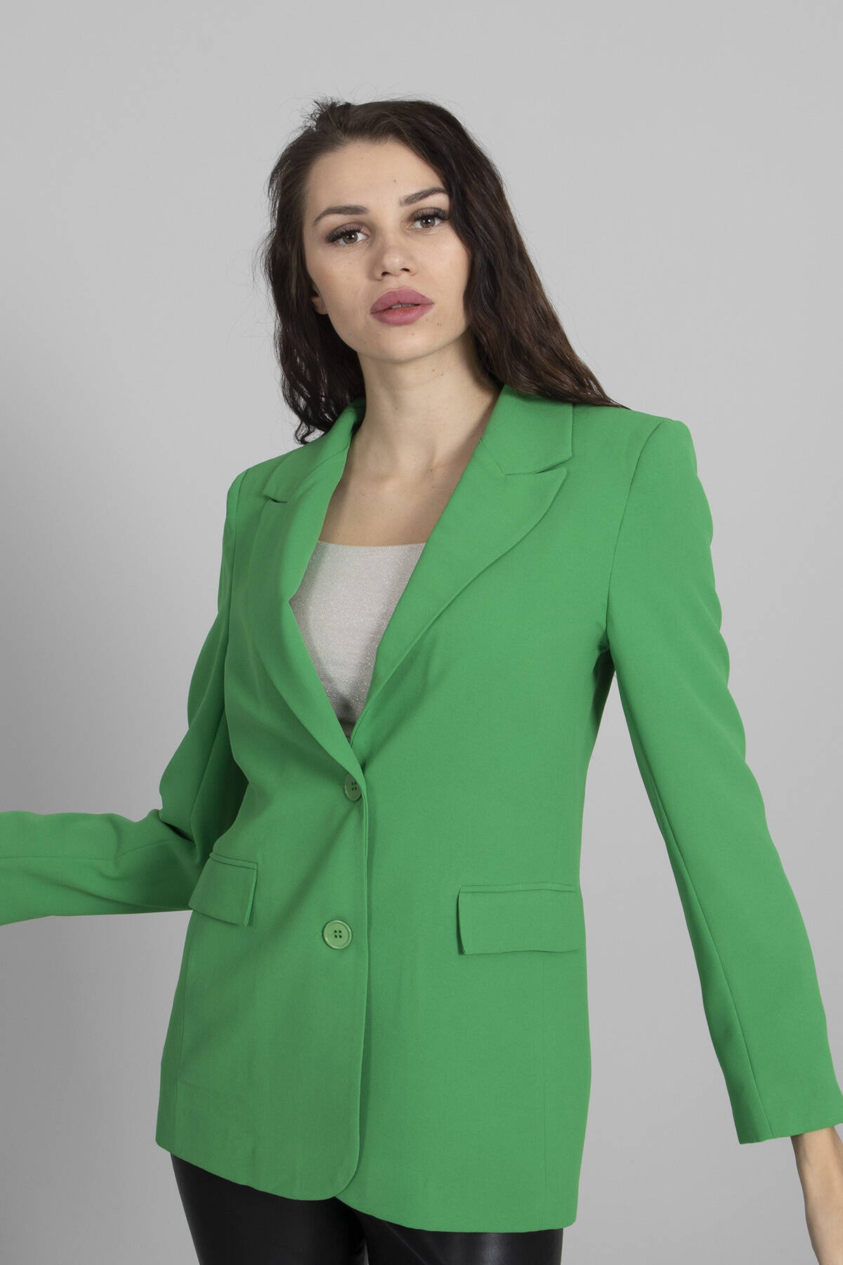 Yeşil Vatkalı Astarlı Blazer Ceket 0105110.07 - Ardanewline