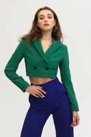 Zümrüt Astarlı Crop Blazer Ceket 0105118.123 - 3