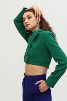 Zümrüt Astarlı Crop Blazer Ceket 0105118.123 - 5