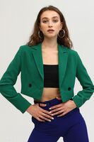 Zümrüt Astarlı Crop Blazer Ceket 0105118.123 - 9