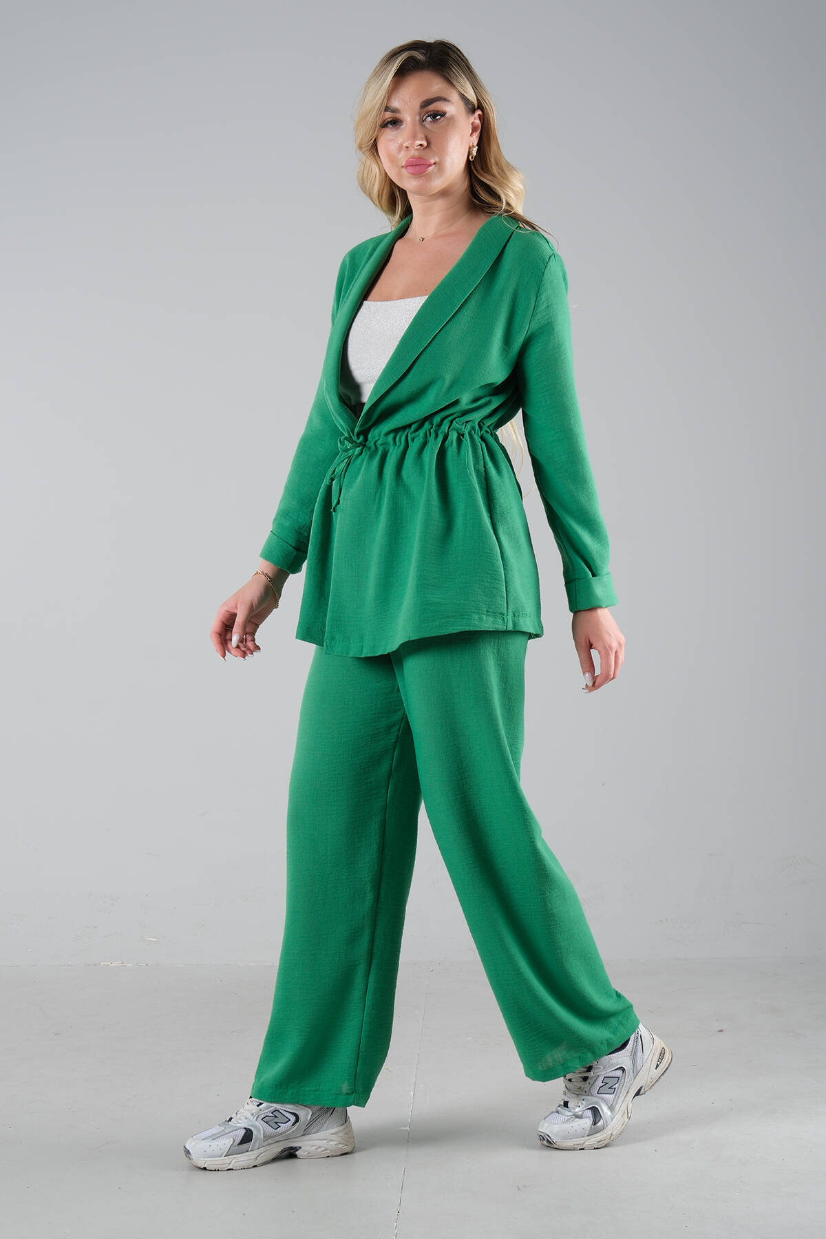 Zümrüt Keten Pantolonlu Takım 0106319.123 - Ardanewline