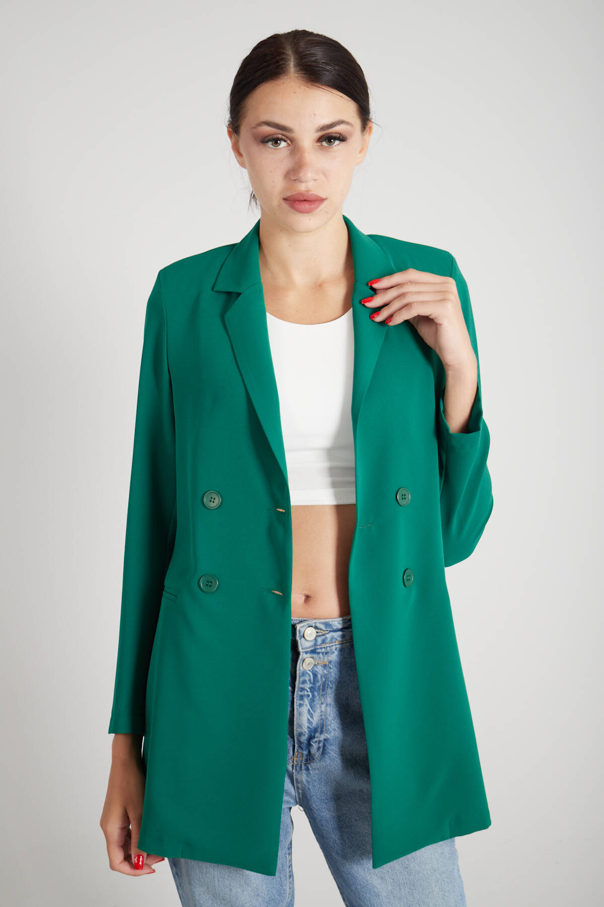 Zümrüt Klasik Yaka Astarsız Ceket 0105106.123 - Ardanewline