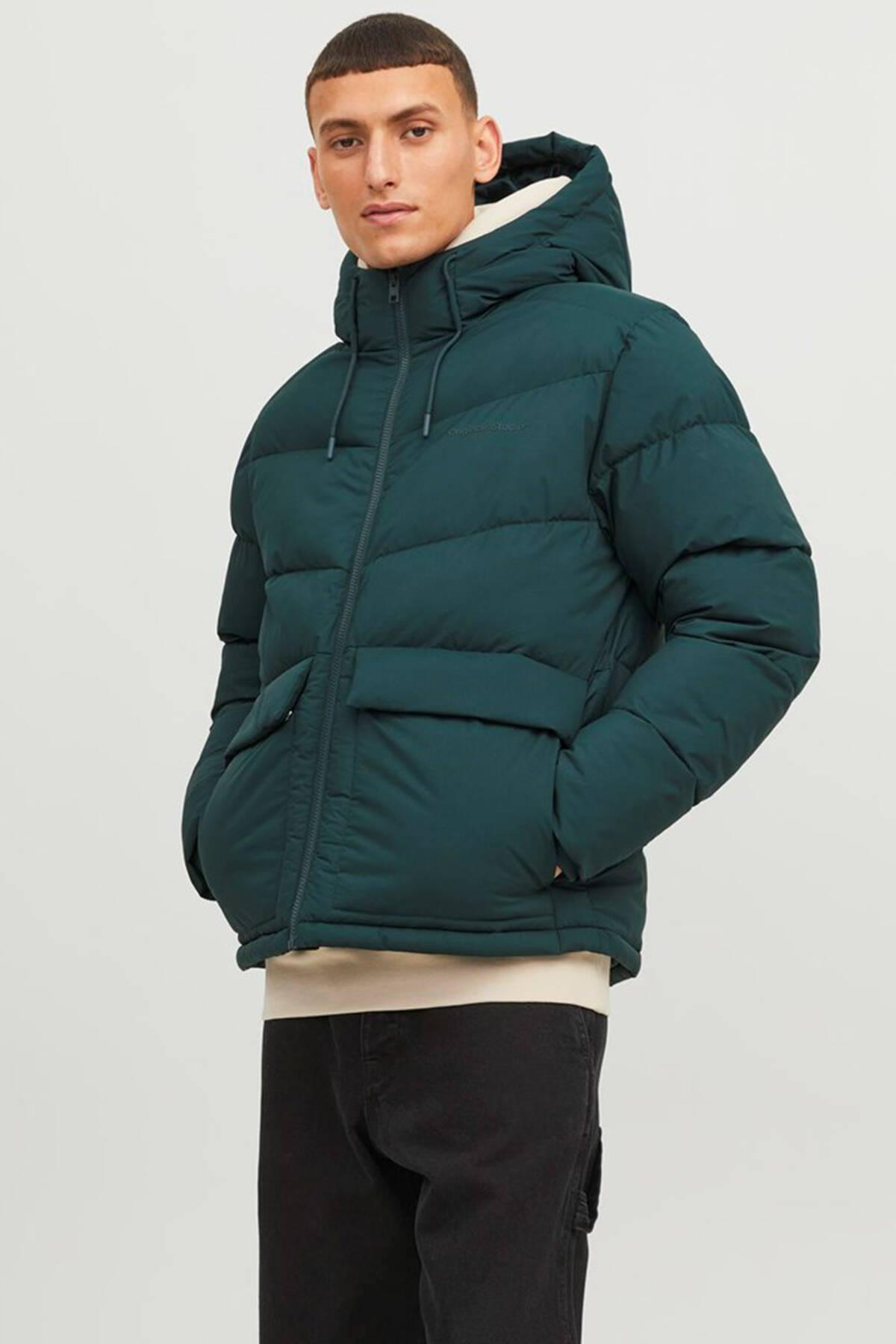 Zümrüt Logo Baskili Kapüsonlu Puffer Mont 77724K12238849.123 - Ardanewline